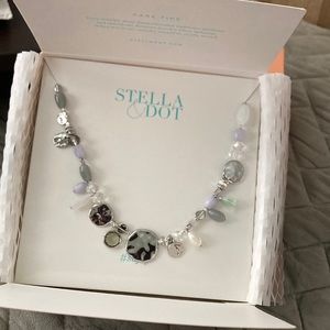 Stella & Dot Metal Bubbles Mini Statement Necklace